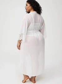 Lace and Chiffon Maxi Robe