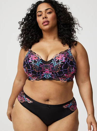 Second Skin Mid-Rise Hipster Floral Lace Panty