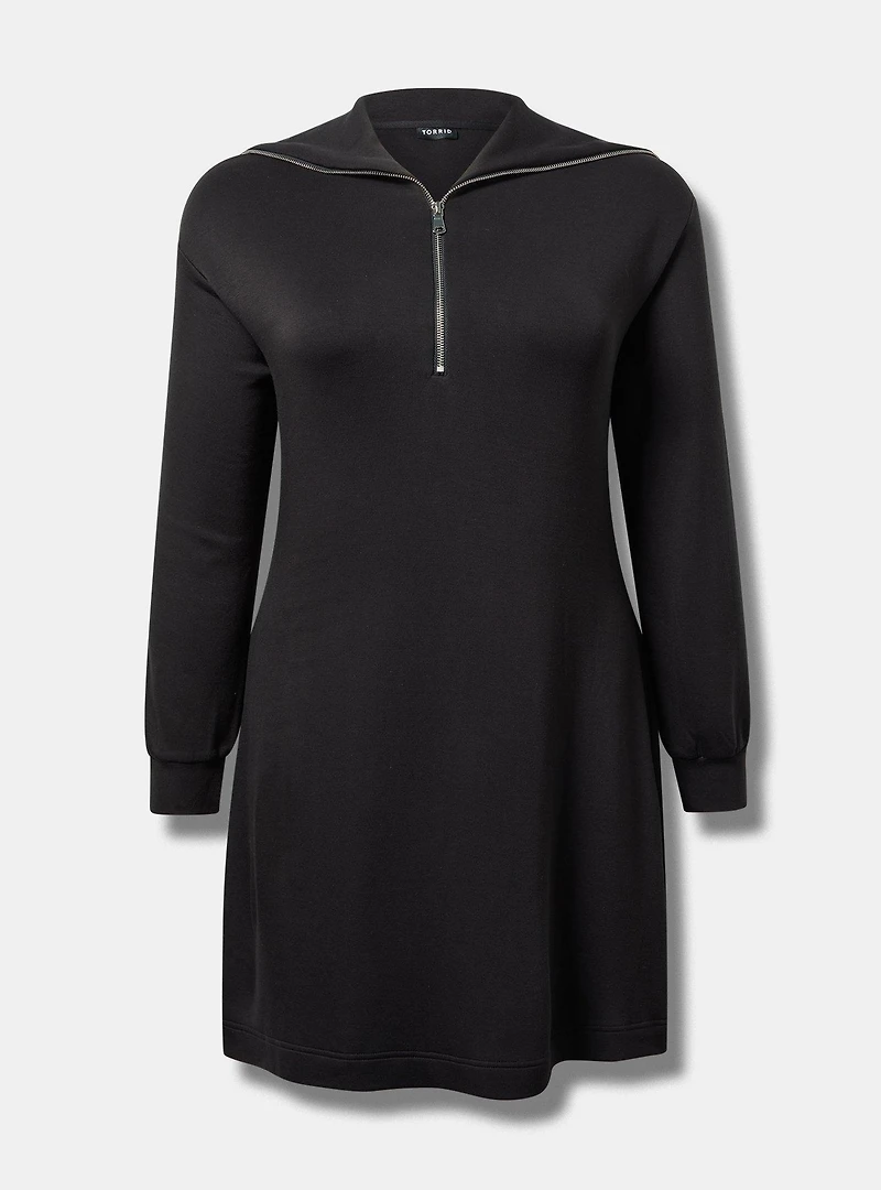 Quarter Zip Mini Dress