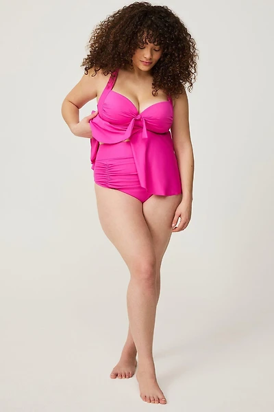 High-Waist High Leg Cheeky Swim Bottom