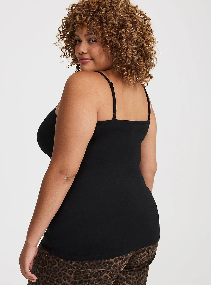 FOXY SCOOP NECK BUILT BRA CAMI