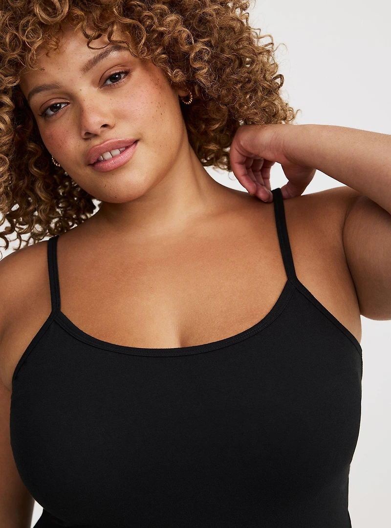 FOXY SCOOP NECK BUILT BRA CAMI