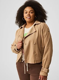 Lightweight Twill Crop Trench