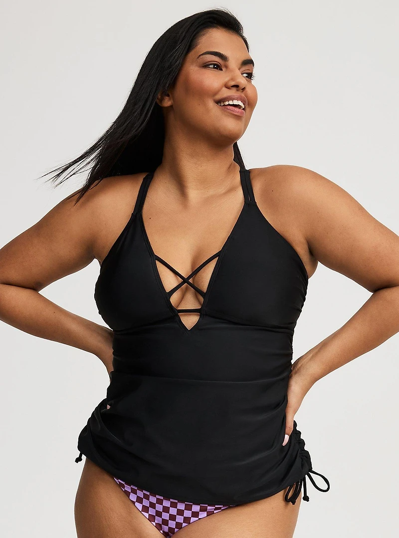 Wire-Free XO Cinch Side Tankini