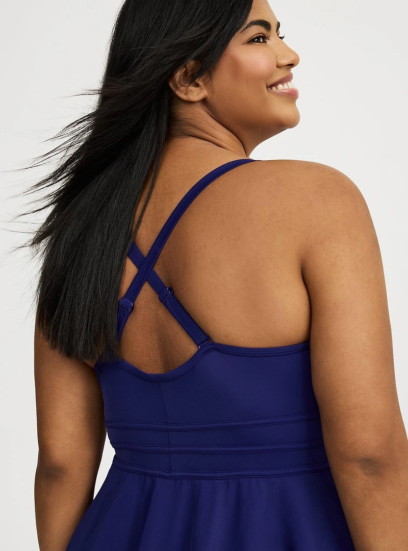 Skater Plunge Swim Dress