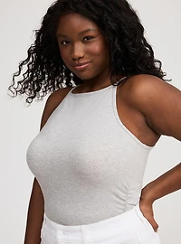 Foxy High Neck Ruched Cami