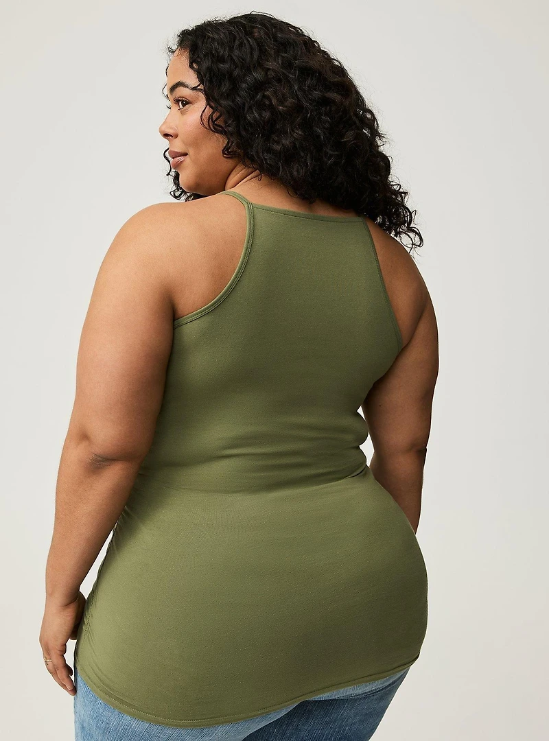 Foxy High Neck Ruched Cami