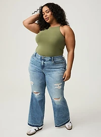 Foxy High Neck Ruched Cami