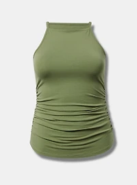 Foxy High Neck Ruched Cami