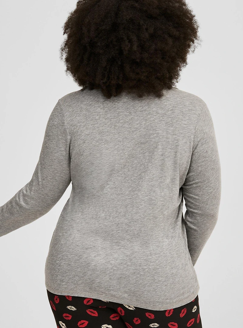 Super Soft Slub V-Neck Sleep Tee