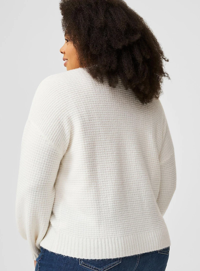 Drop Shoulder Textured Cardigan