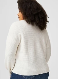 Drop Shoulder Textured Cardigan