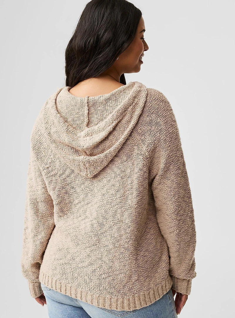Textured Sweater Hoodie