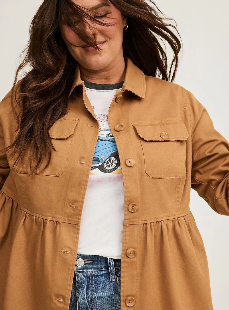 Peplum Utility Jacket