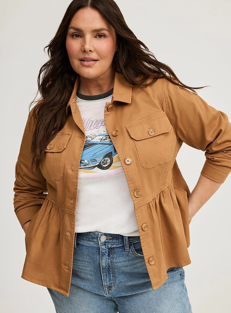 Peplum Utility Jacket