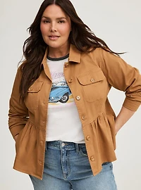 Peplum Utility Jacket