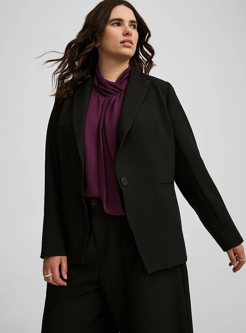 Classic Tailored Twill Blazer