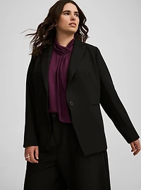 Classic Tailored Twill Blazer