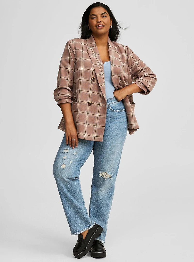 Relaxed Tailored Twill Blazer