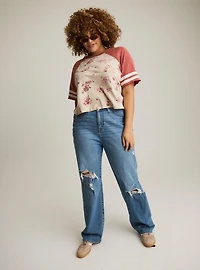 Festi Cropped Raglan Tee
