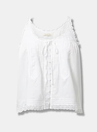 Festi Lace Tie-Front Tank