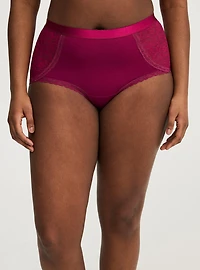 Cotton & Lace Mid-Rise Brief Panty