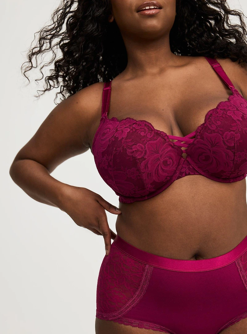 Cotton & Lace Mid-Rise Brief Panty