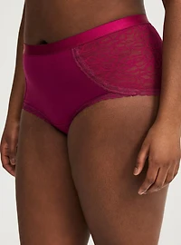 Cotton & Lace Mid-Rise Brief Panty