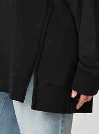Oversized V-Neck Hoodie