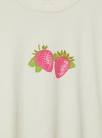 Strawberries Relaxed Fit Heritage Jersey Crew Tee