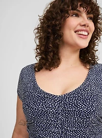 Shirred Scoop Top
