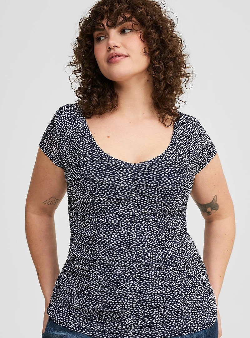 Shirred Scoop Top