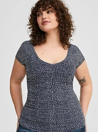 Shirred Scoop Top