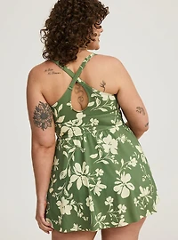 Cross-Back Swim Dress