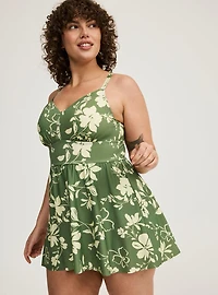 Cross-Back Swim Dress