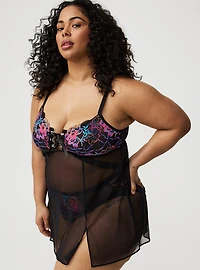 Floral Lace Fit And Flare Babydoll