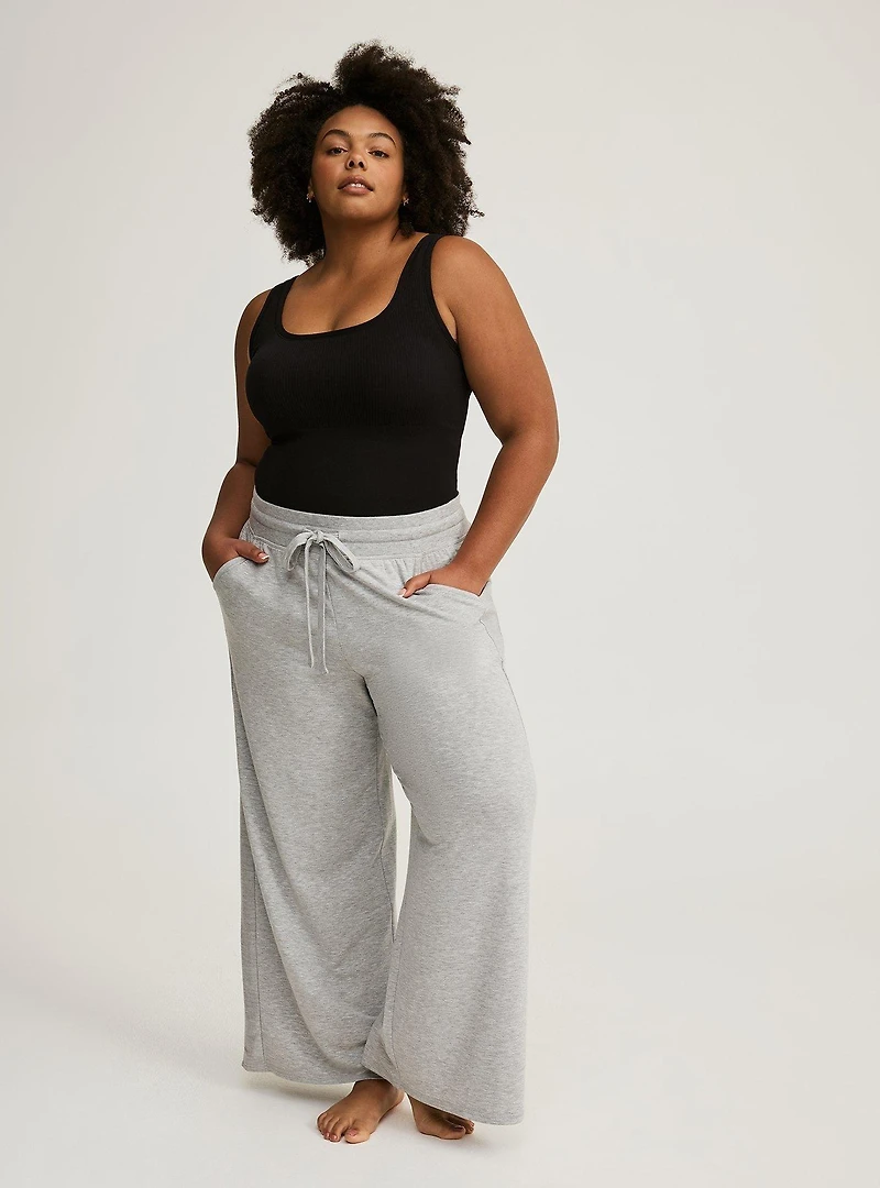 Lightly Lined Seamless Rib Square Bodysuit