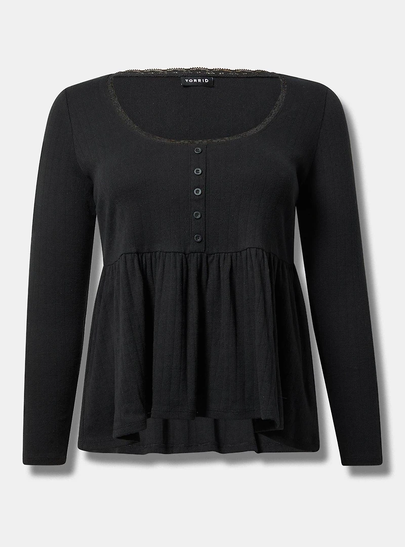 Babydoll Scoop Neck Top