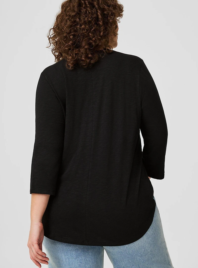 Vintage Slub V-Neck Top