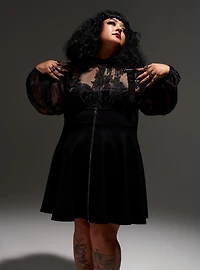 Nightfall Embroidered Mesh Top