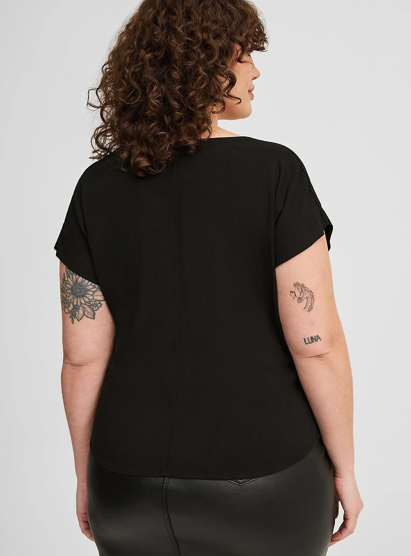 Surplice Twist-Front Top