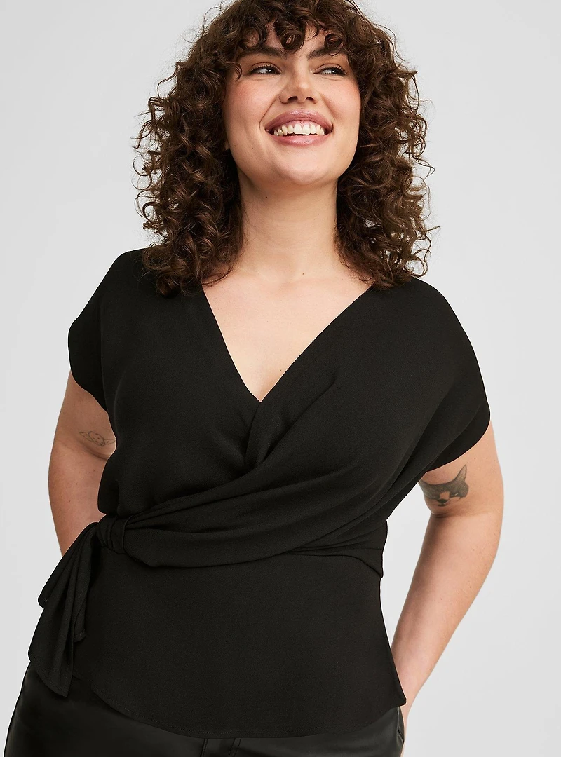 Surplice Twist-Front Top
