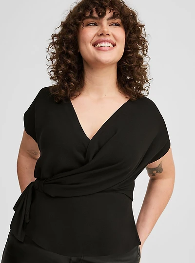 Surplice Twist-Front Top