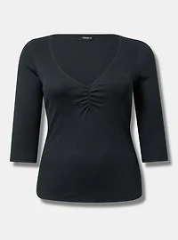 Ribbed V-Neck Top