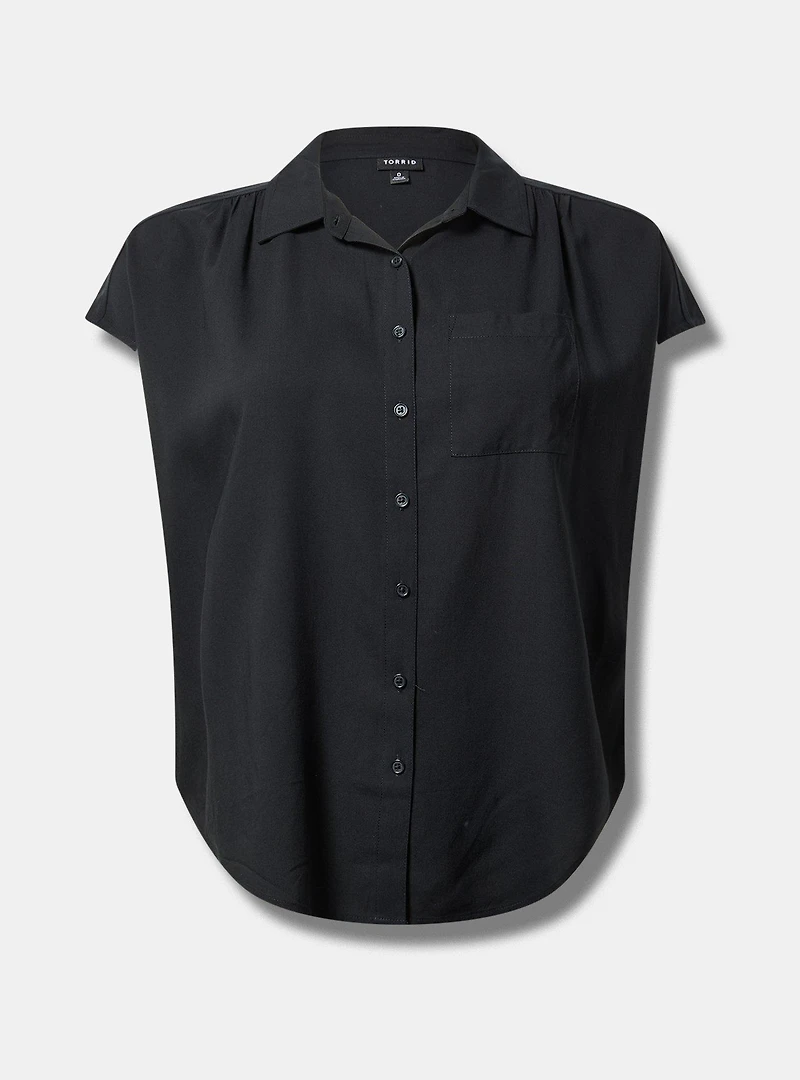 Challis Dolman Button-Up Shirt