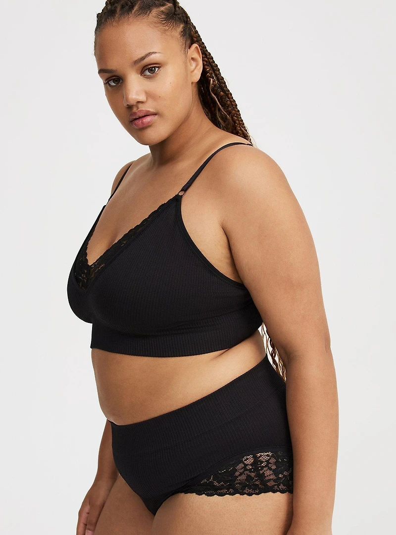 Seamless Rib Mid-Rise Brief Panty
