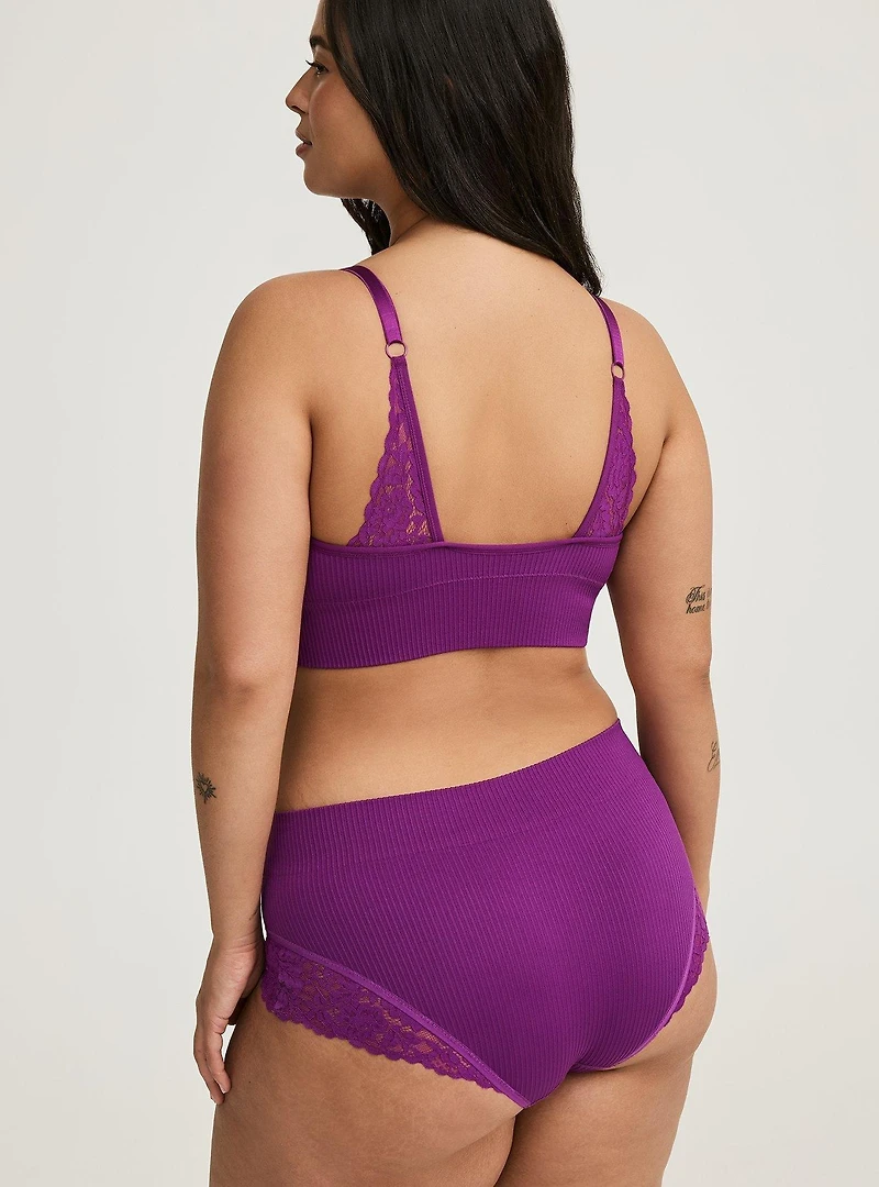 Seamless Rib Mid-Rise Brief Panty
