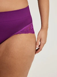 Seamless Rib Mid-Rise Brief Panty