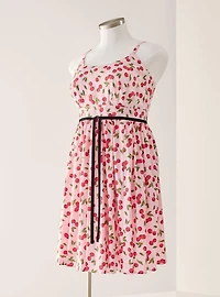 Retro Chic Tie Front Swing Dress