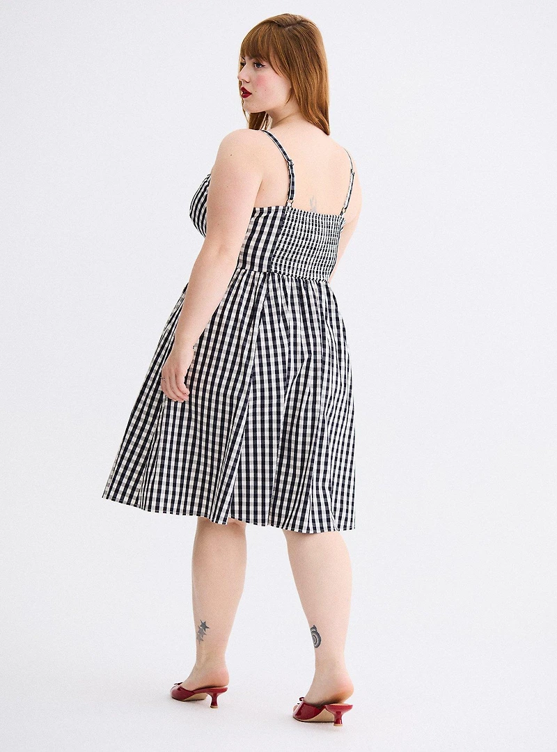 Retro Chic Swing-Skirt Dress